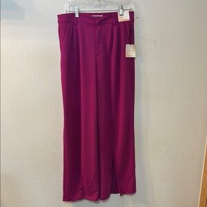 NWT Happily Grey Magenta Wide-Leg Trousers
